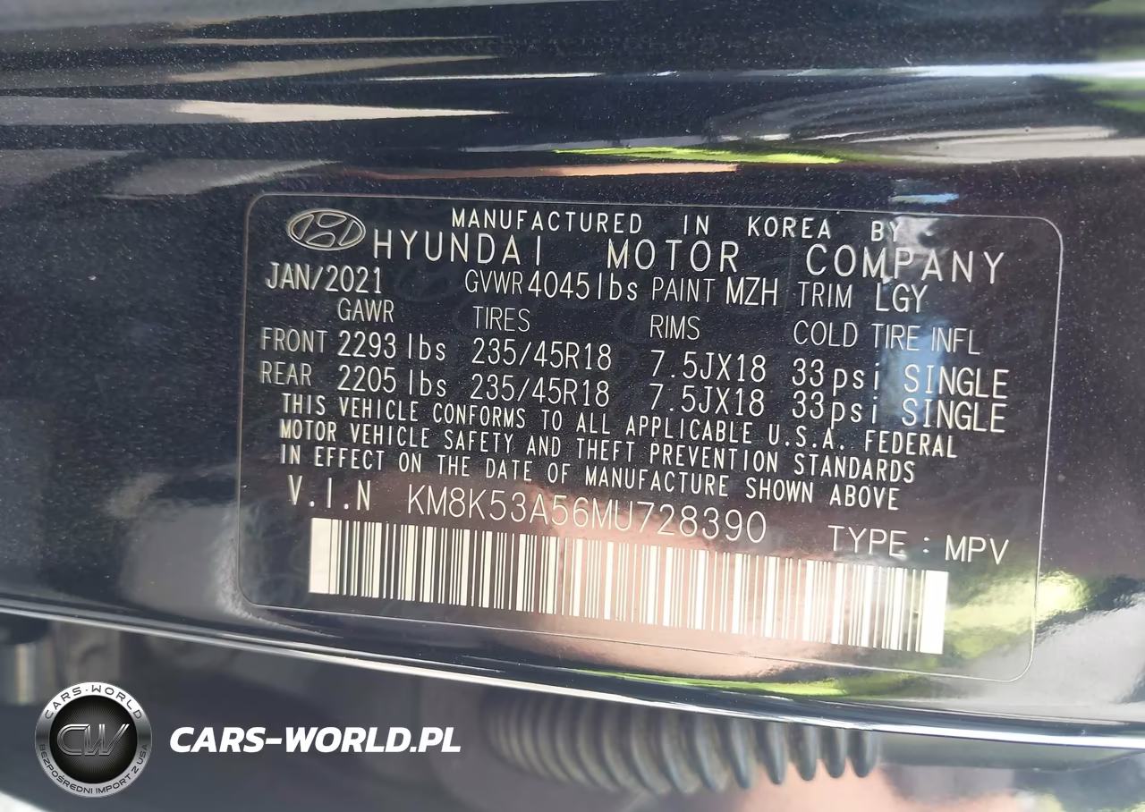 2021 Hyundai Kona Ultimate VIN:KM8K53A56MU728390 - 9