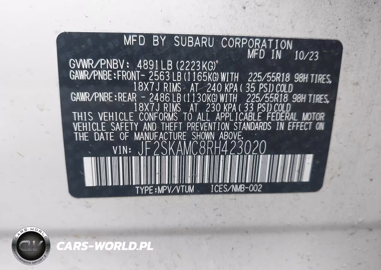 2024 Subaru Forester Touring VIN:JF2SKAMC8RH423020 - 9