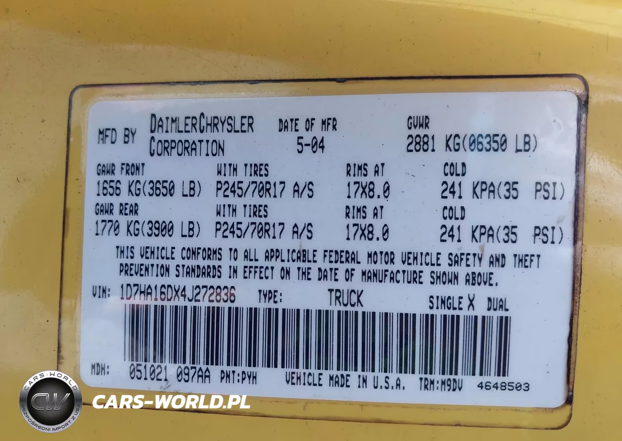 2004 Dodge Ram 1500 St-Slt VIN:1D7HA16DX4J272836 - 9
