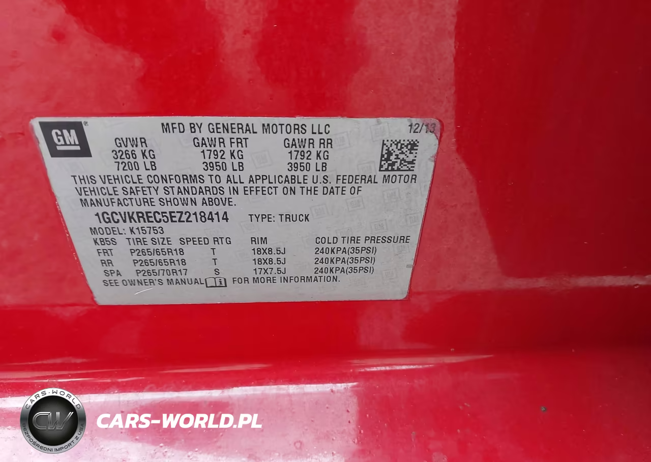 2014 Chevrolet Silverado 1500 2Lt VIN:1GCVKREC5EZ218414 - 9