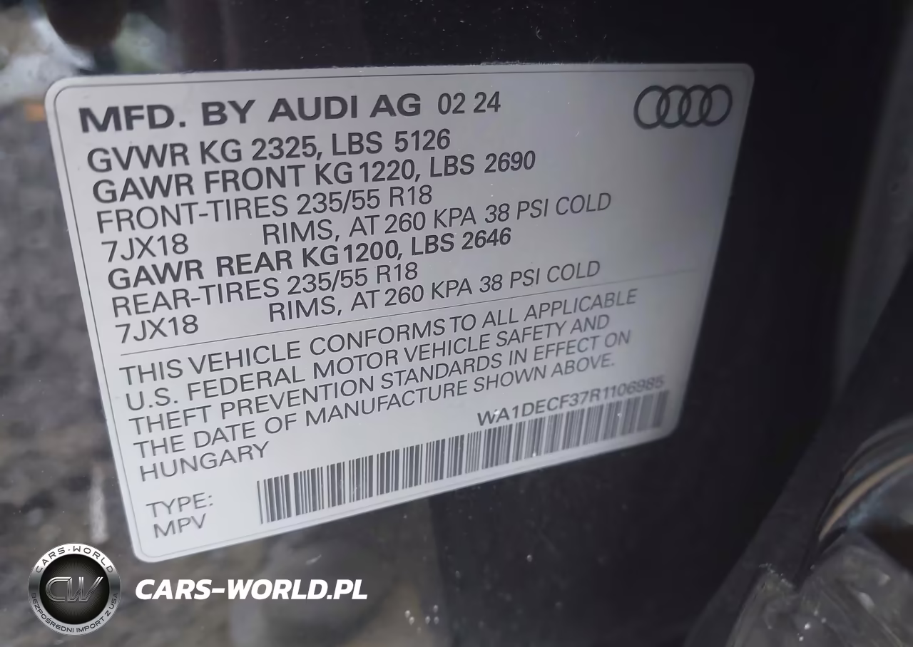 2024 Audi Q3 Premium 45 Tfsi S Line Quattro Tiptronic VIN:WA1DECF37R1106985 - 9