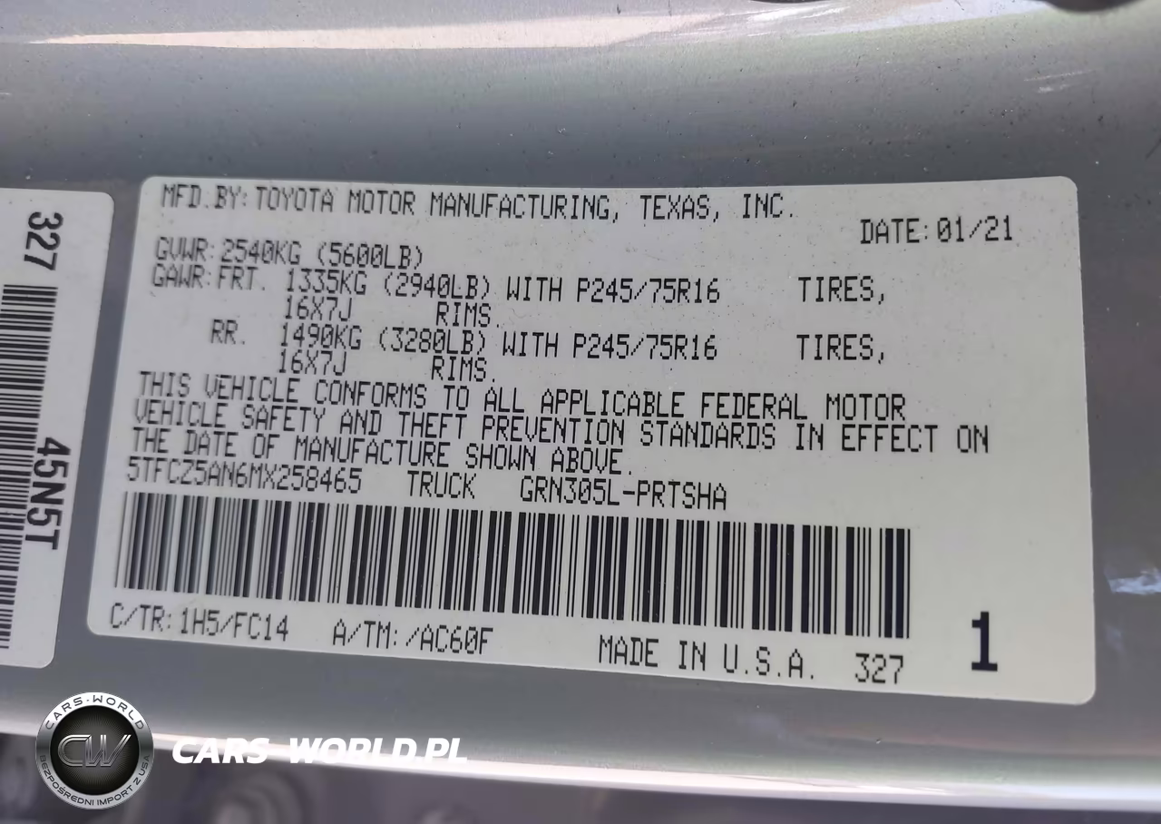 2021 Toyota Tacoma Sr5 V6 VIN:5TFCZ5AN6MX258465 - 9