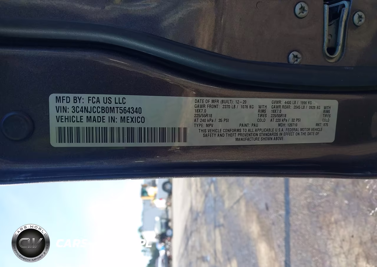 2021 Jeep Compass Limited Fwd VIN:3C4NJCCB0MT564340 - 9