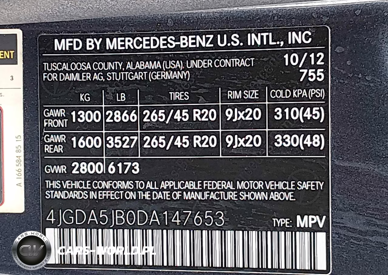 2013 Mercedes-Benz Ml 350 VIN:4JGDA5JB0DA147653 - 9