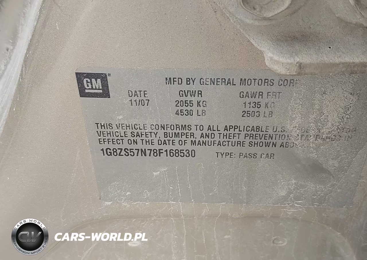 2008 Saturn Aura Xe VIN:1G8ZS57N78F168530 - 9