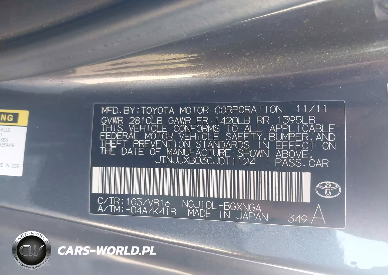2012 Scion Iq VIN:JTNJJXB03CJ011124 - 9