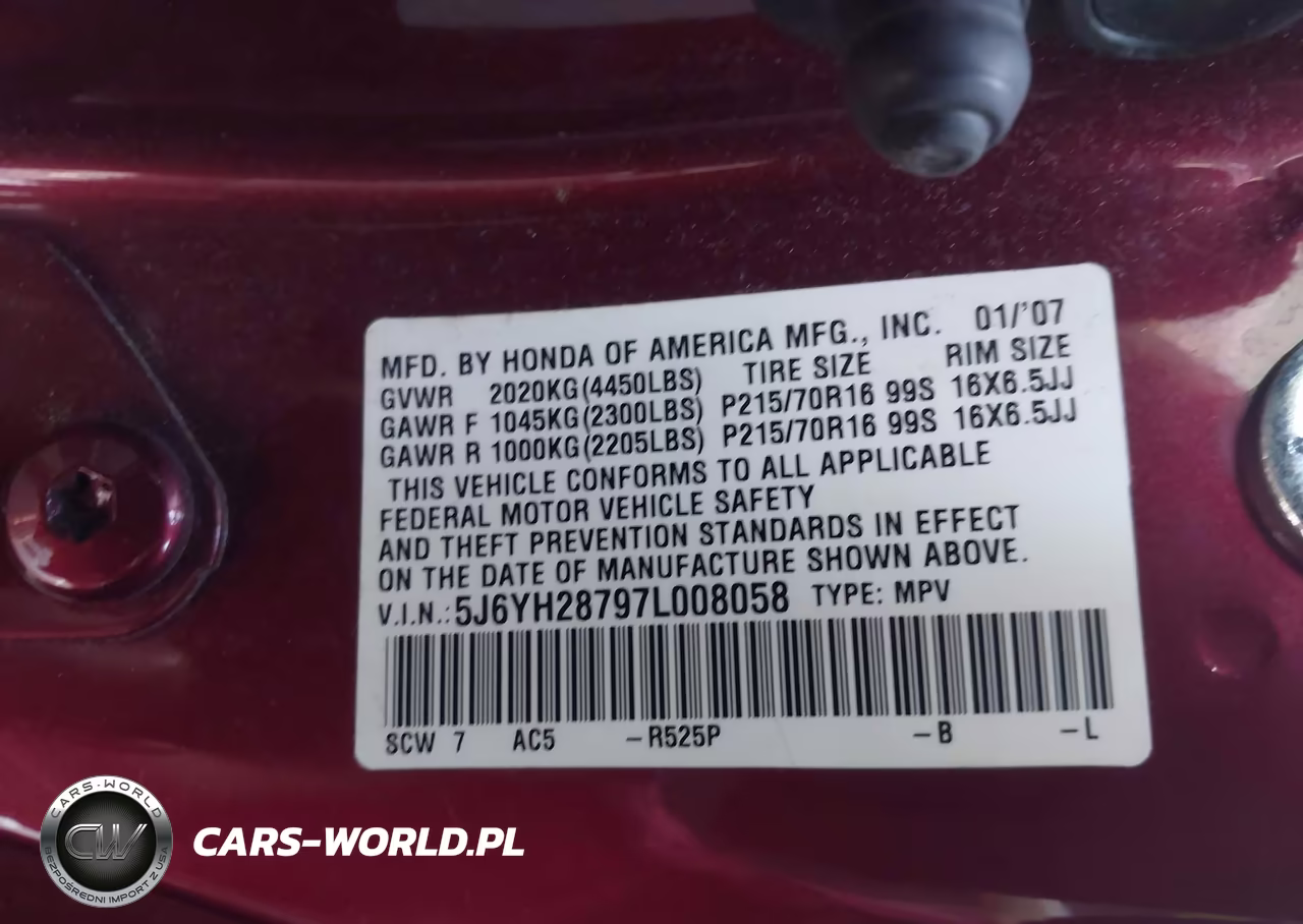 2007 Honda Element Ex VIN:5J6YH28797L008058 - 9
