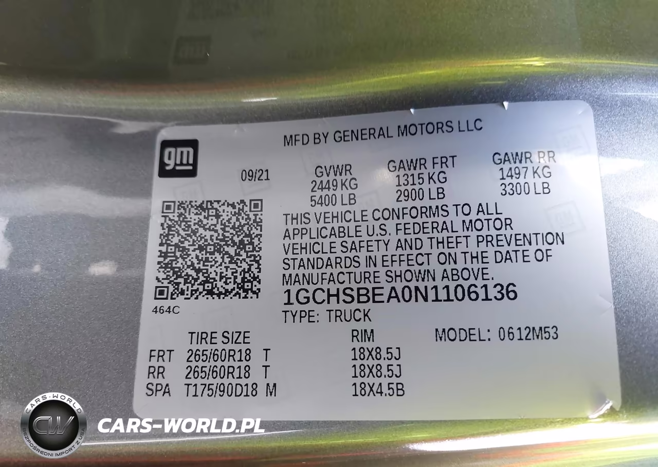 2022 Chevrolet Colorado 2Wd Long Box Wt VIN:1GCHSBEA0N1106136 - 9