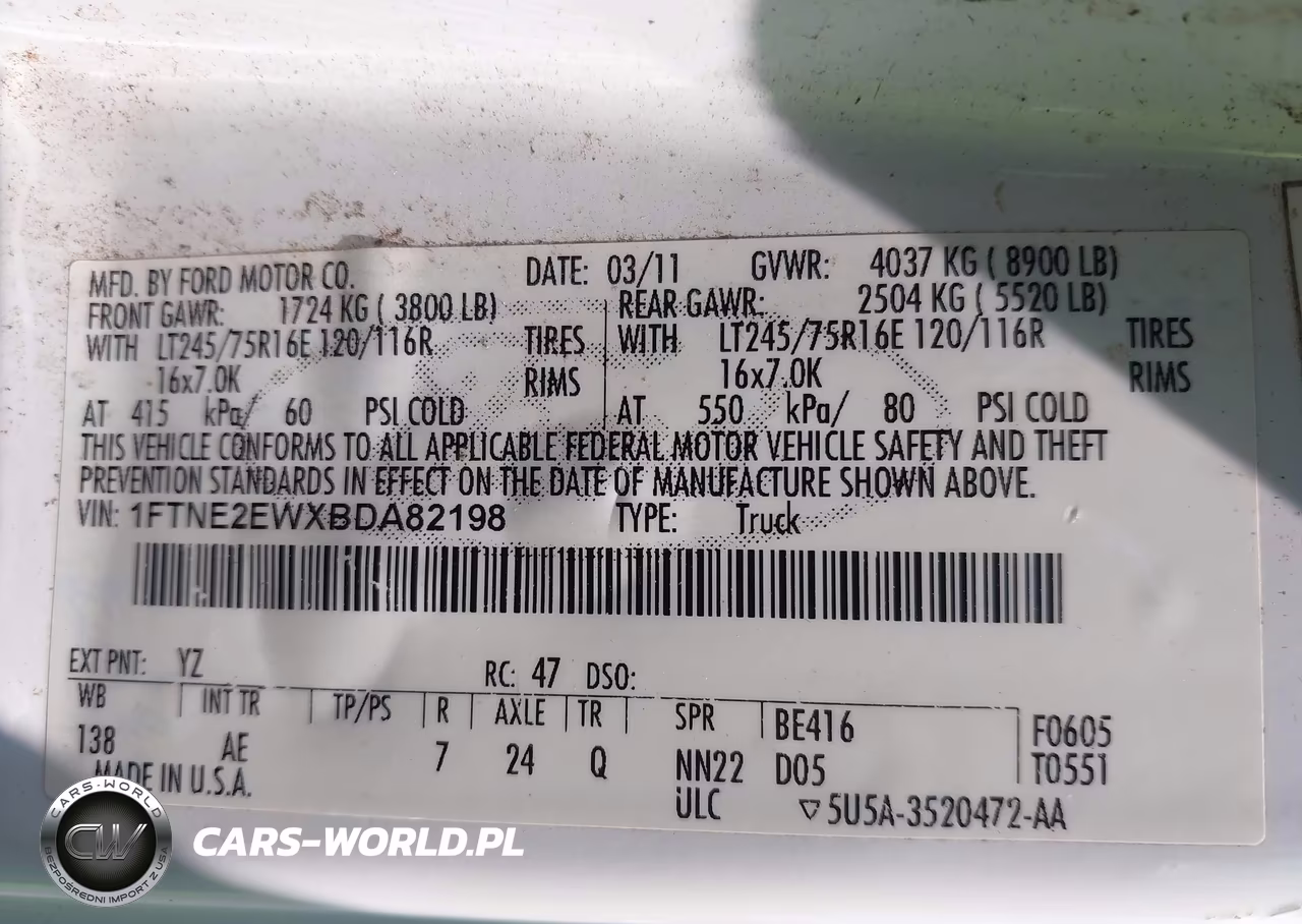 2011 Ford E-250 Commercial VIN:1FTNE2EWXBDA82198 - 9