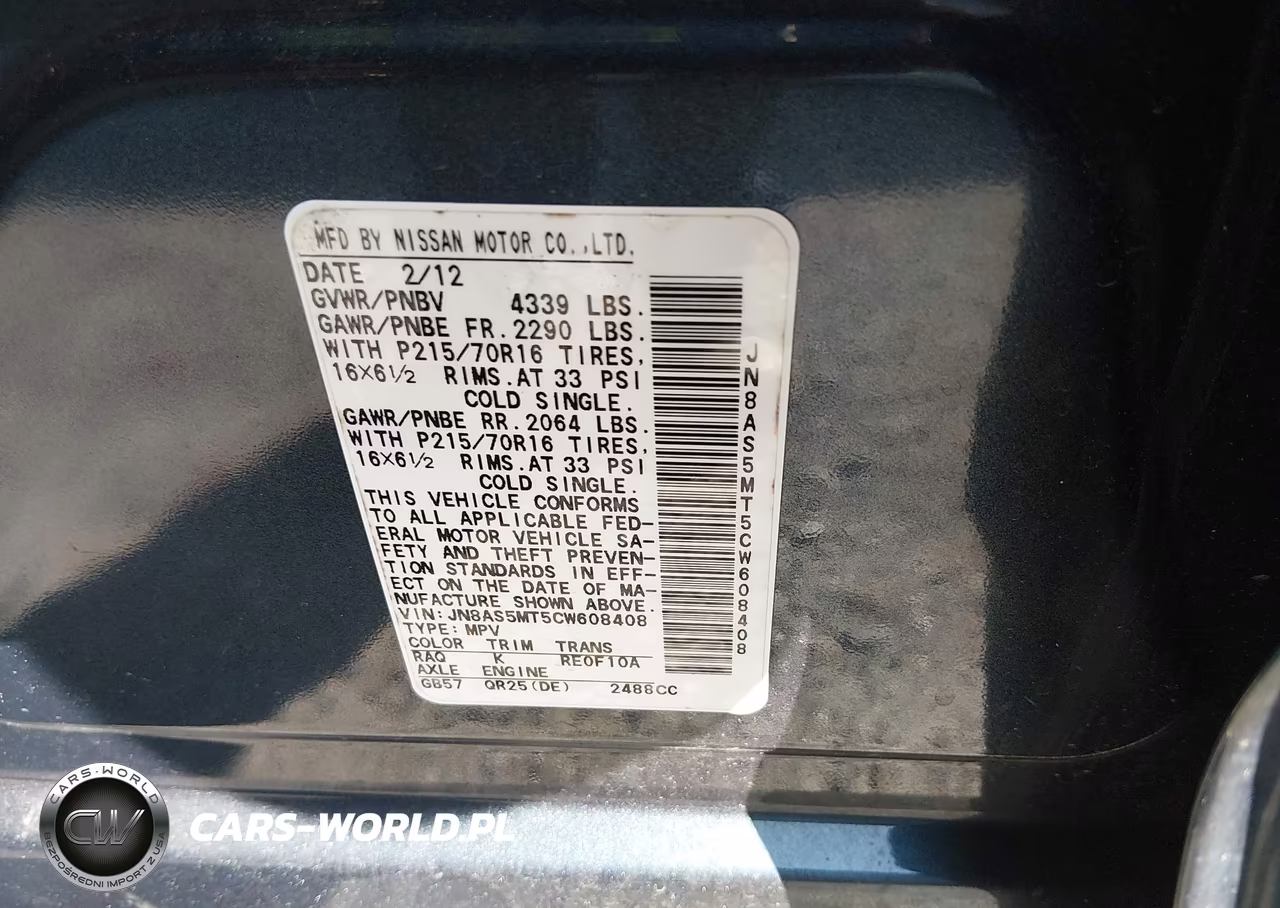 2012 Nissan Rogue S VIN:JN8AS5MT5CW608408 - 9