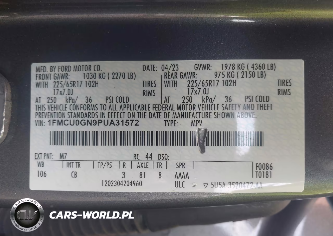 2023 Ford Escape Active VIN:1FMCU0GN9PUA31572 - 9