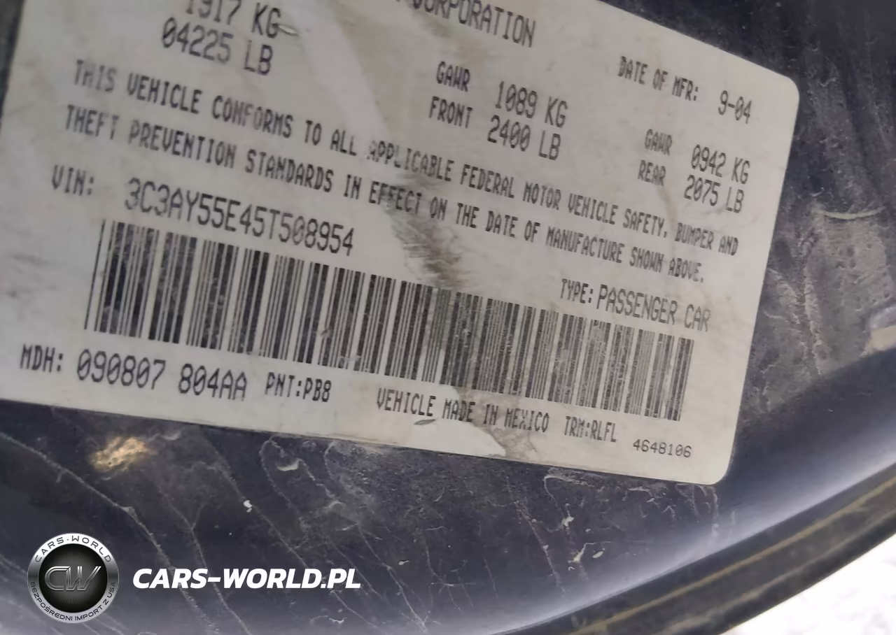 2005 Chrysler Pt Cruiser Touring VIN:3C3AY55E45T508954 - 9