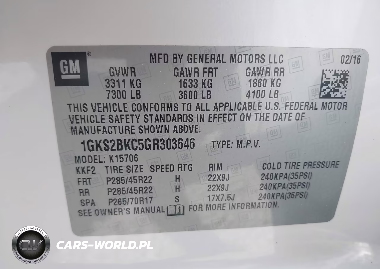 2016 GMC Yukon Slt VIN:1GKS2BKC5GR303646 - 9