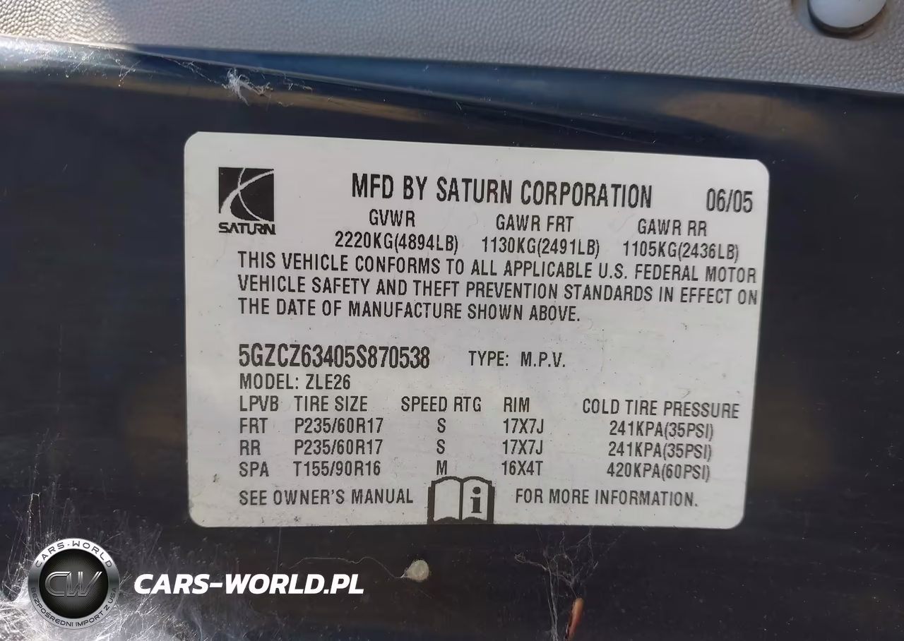 2005 Saturn Vue V6 VIN:5GZCZ63405S870538 - 9
