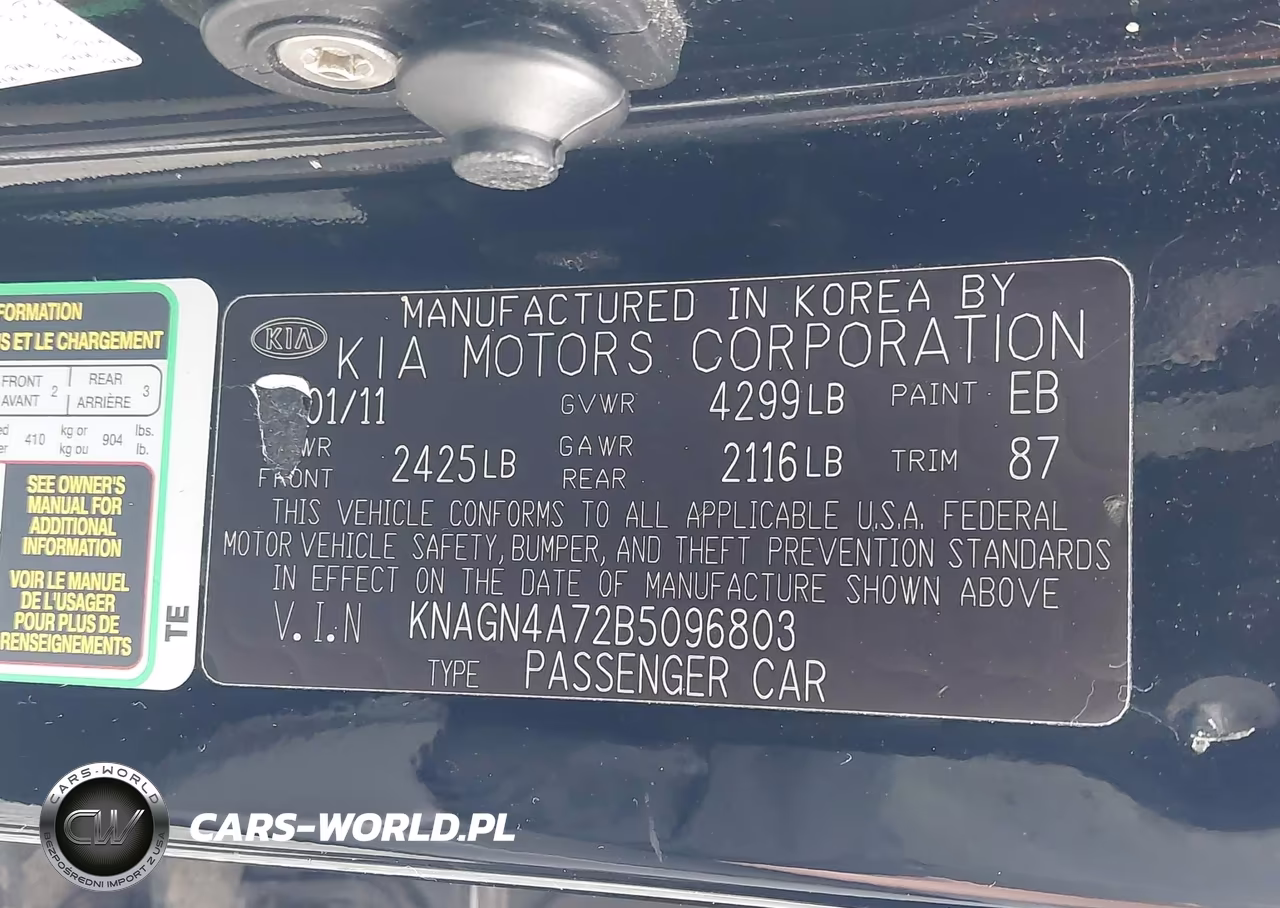 2011 Kia Optima Ex VIN:KNAGN4A72B5096803 - 9