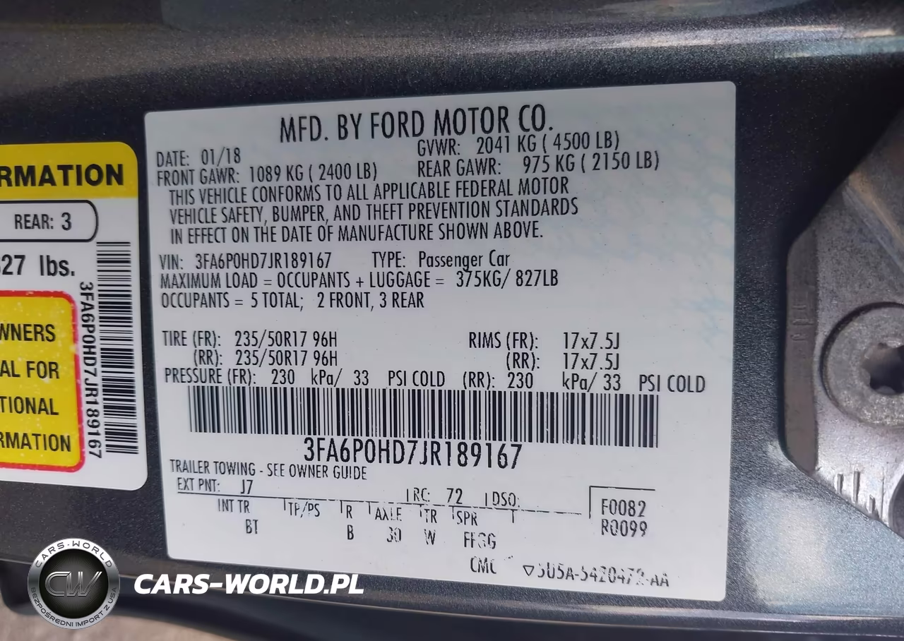 2018 Ford Fusion Se VIN:3FA6P0HD7JR189167 - 9
