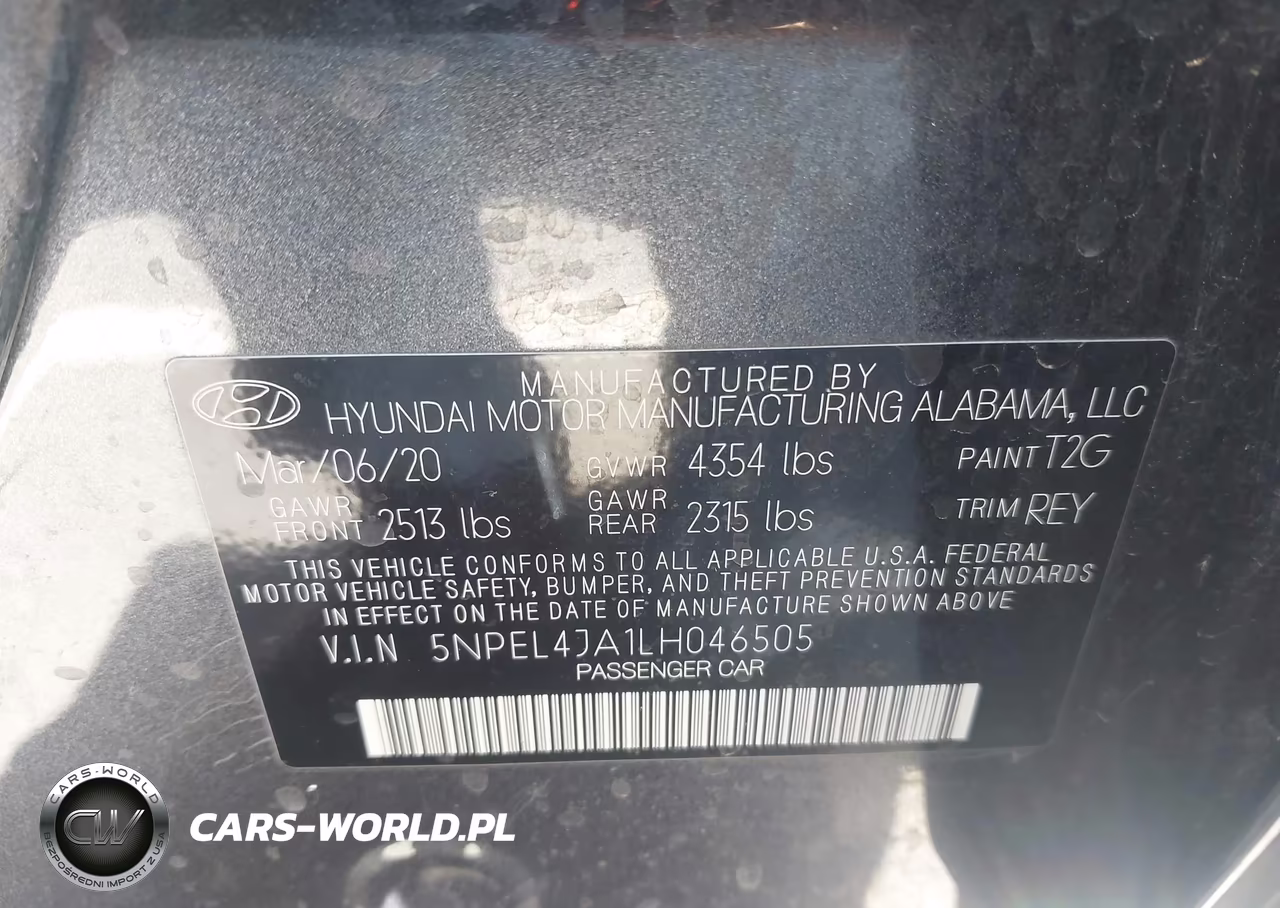 2020 Hyundai Sonata Sel VIN:5NPEL4JA1LH046505 - 9
