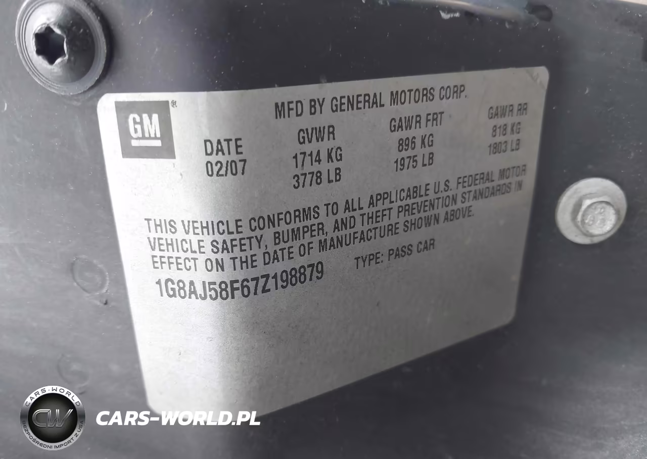 2007 Saturn Ion 2 VIN:1G8AJ58F67Z198879 - 9