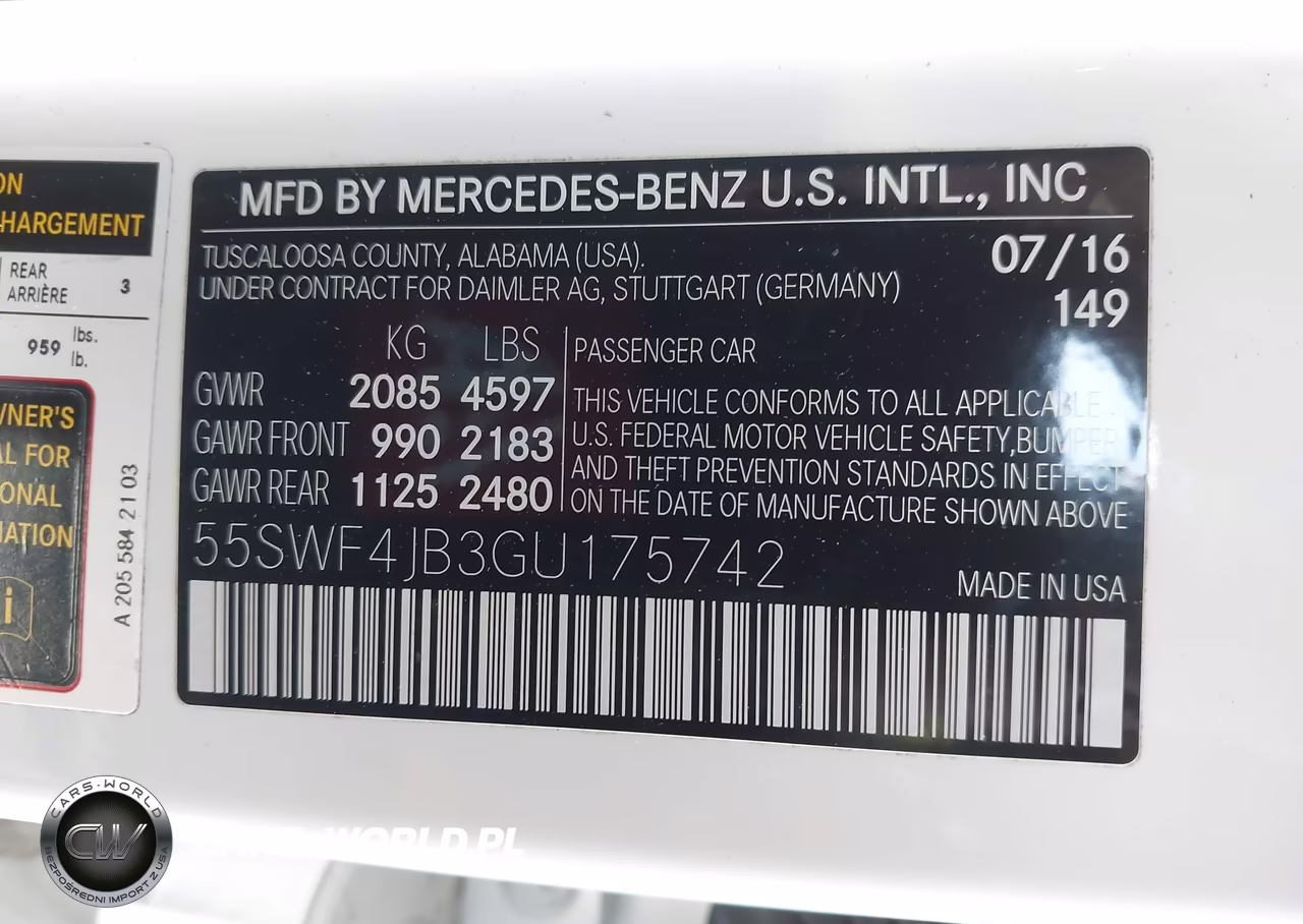 2016 Mercedes-Benz C 300 Sport VIN:55SWF4JB3GU175742 - 9