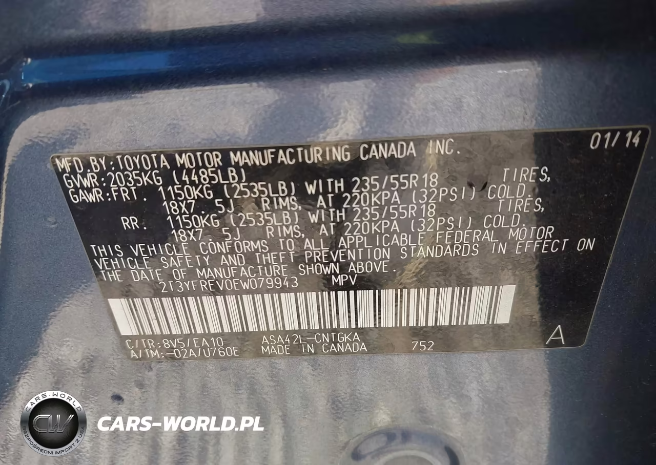2014 Toyota Rav4 Limited VIN:2T3YFREV0EW079943 - 9