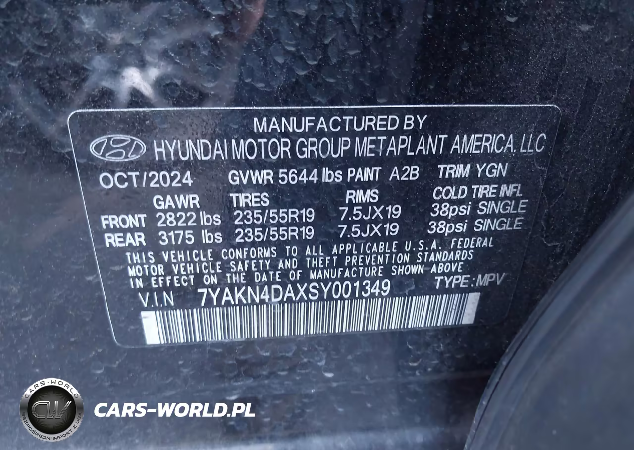 2025 Hyundai Ioniq 5 Sel VIN:7YAKN4DAXSY001349 - 9