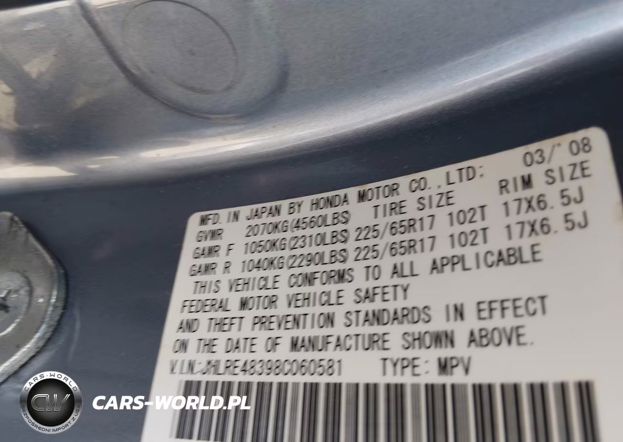 2008 Honda Cr-V Lx VIN:JHLRE48398C060581 - 9