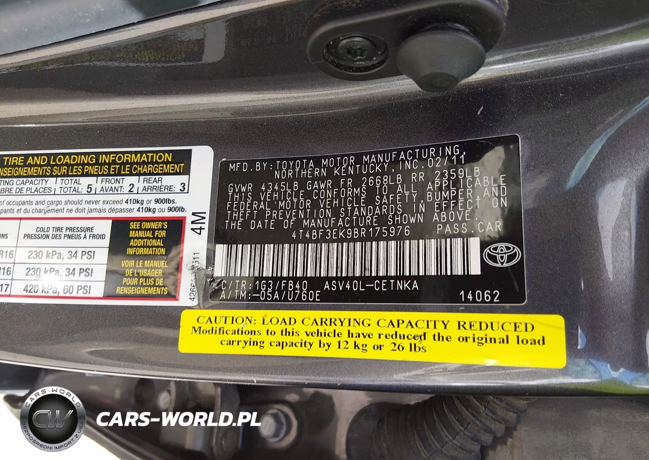 2011 Toyota Camry Le VIN:4T4BF3EK9BR175976 - 9