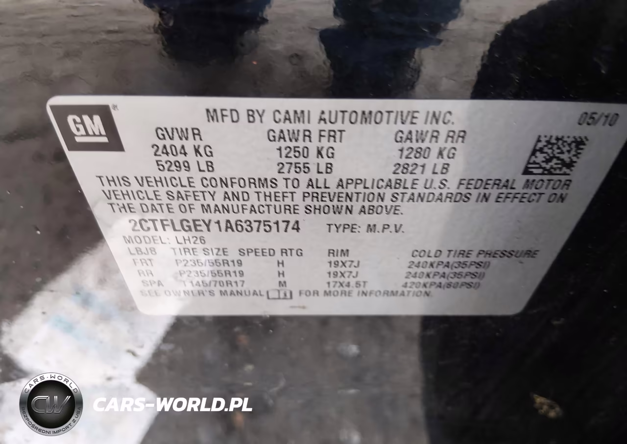 2010 GMC Terrain Slt-1 VIN:2CTFLGEY1A6375174 - 9