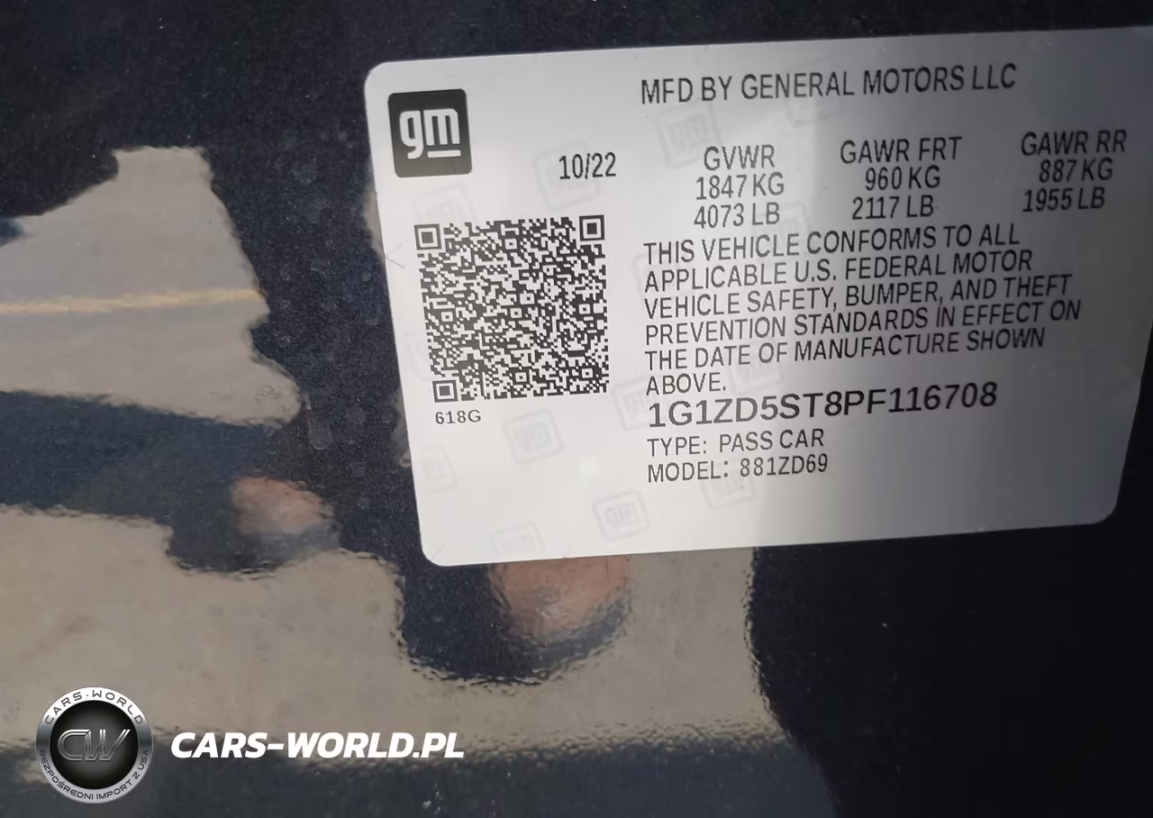 2023 Chevrolet Malibu Fwd 1Lt VIN:1G1ZD5ST8PF116708 - 9