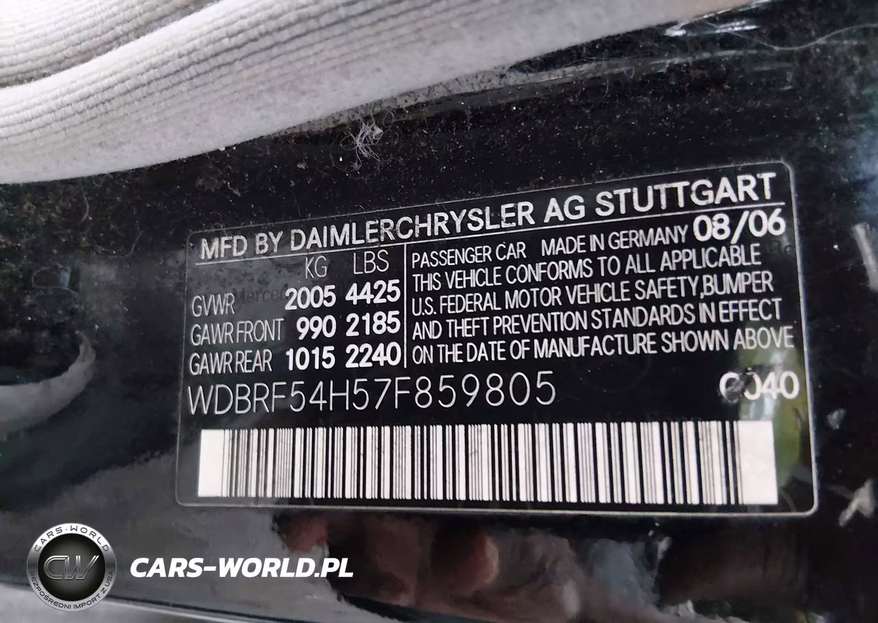 2007 Mercedes-Benz C 280 Luxury VIN:WDBRF54H57F859805 - 9