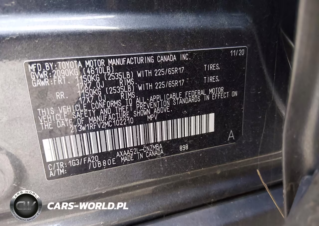 2021 Toyota Rav4 Xle VIN:2T3W1RFV2MC102210 - 9