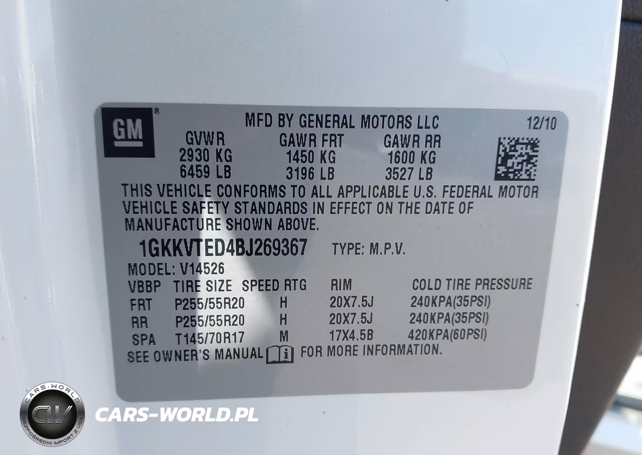 2011 GMC Acadia Denali VIN:1GKKVTED4BJ269367 - 9