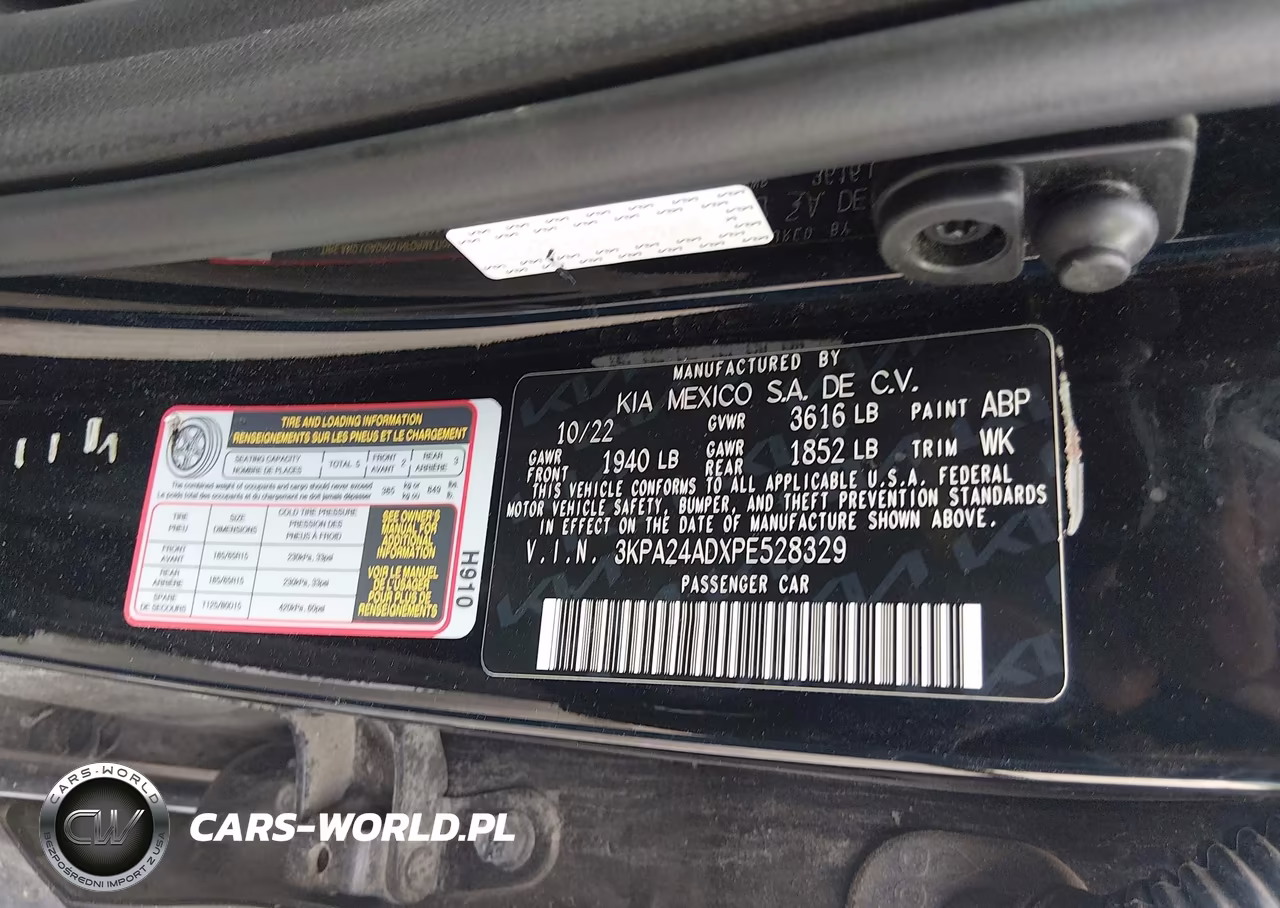 2023 Kia Rio S VIN:3KPA24ADXPE528329 - 9