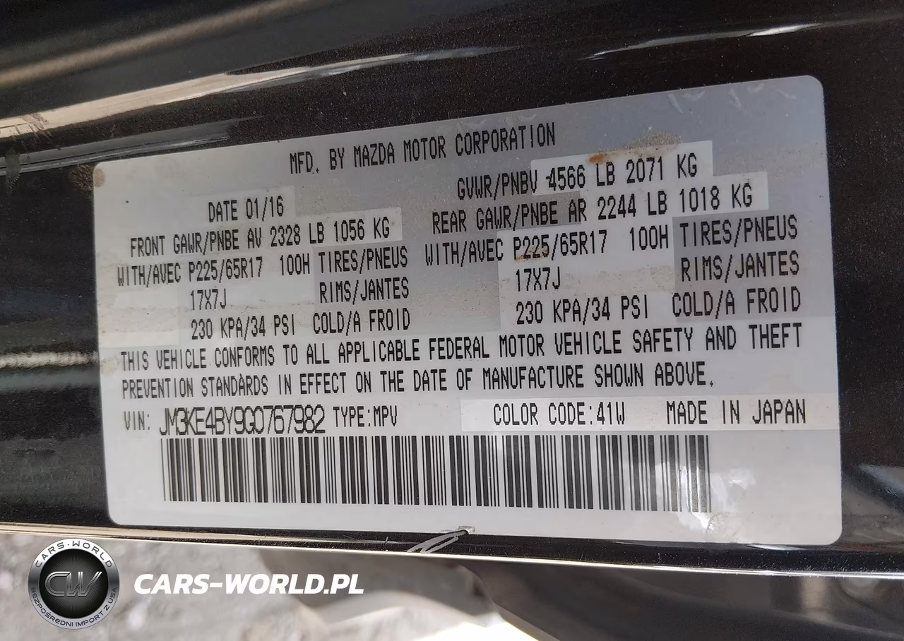 2016 Mazda Cx-5 Sport VIN:JM3KE4BY9G0767982 - 9