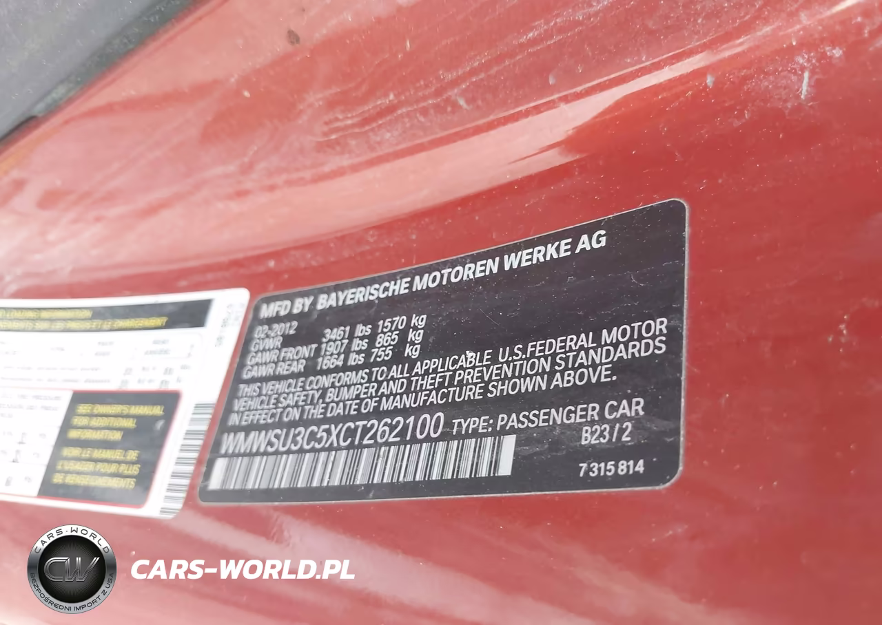 2012 Mini Cooper VIN:WMWSU3C5XCT262100 - 9
