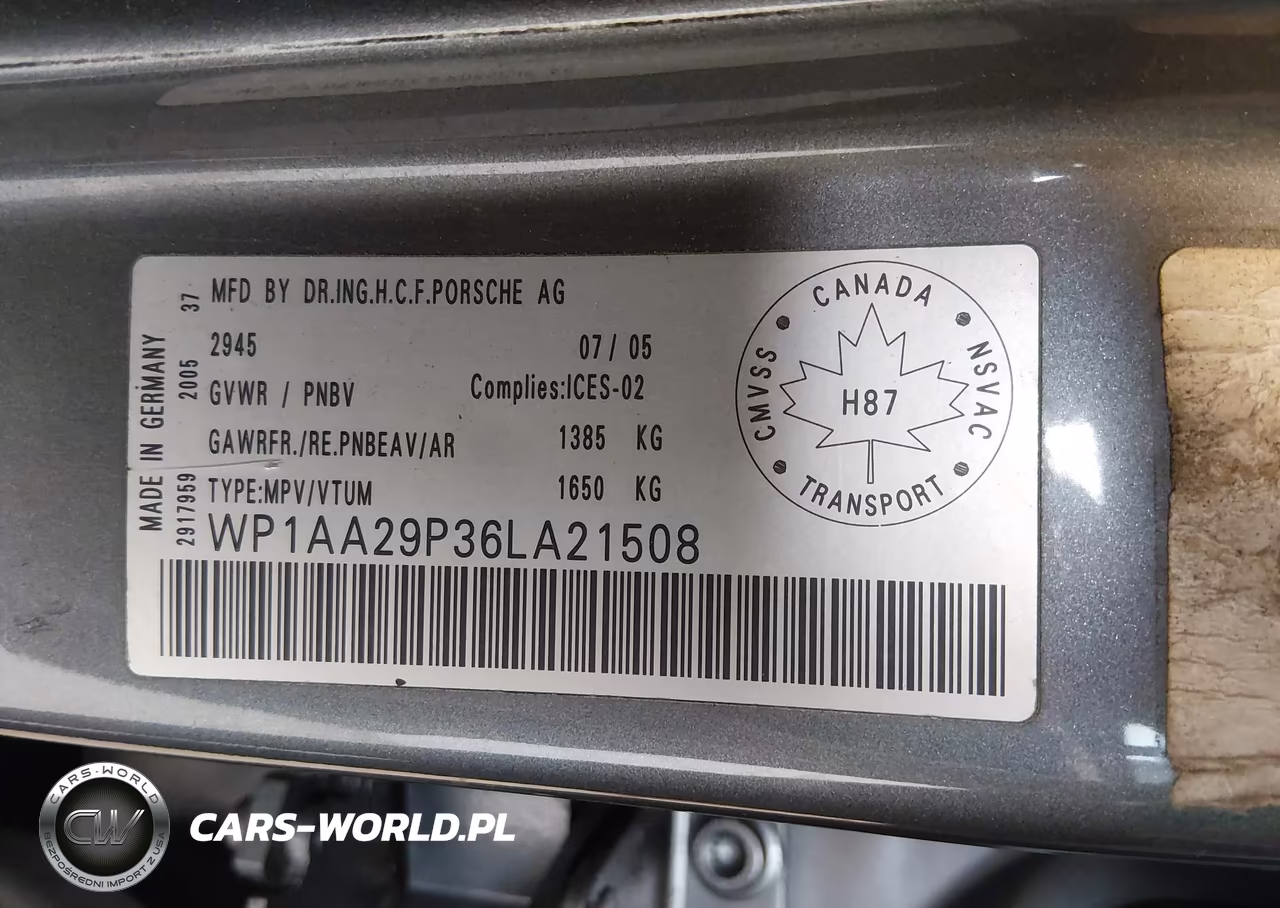 2006 Porsche Cayenne VIN:WP1AA29P36LA21508 - 9