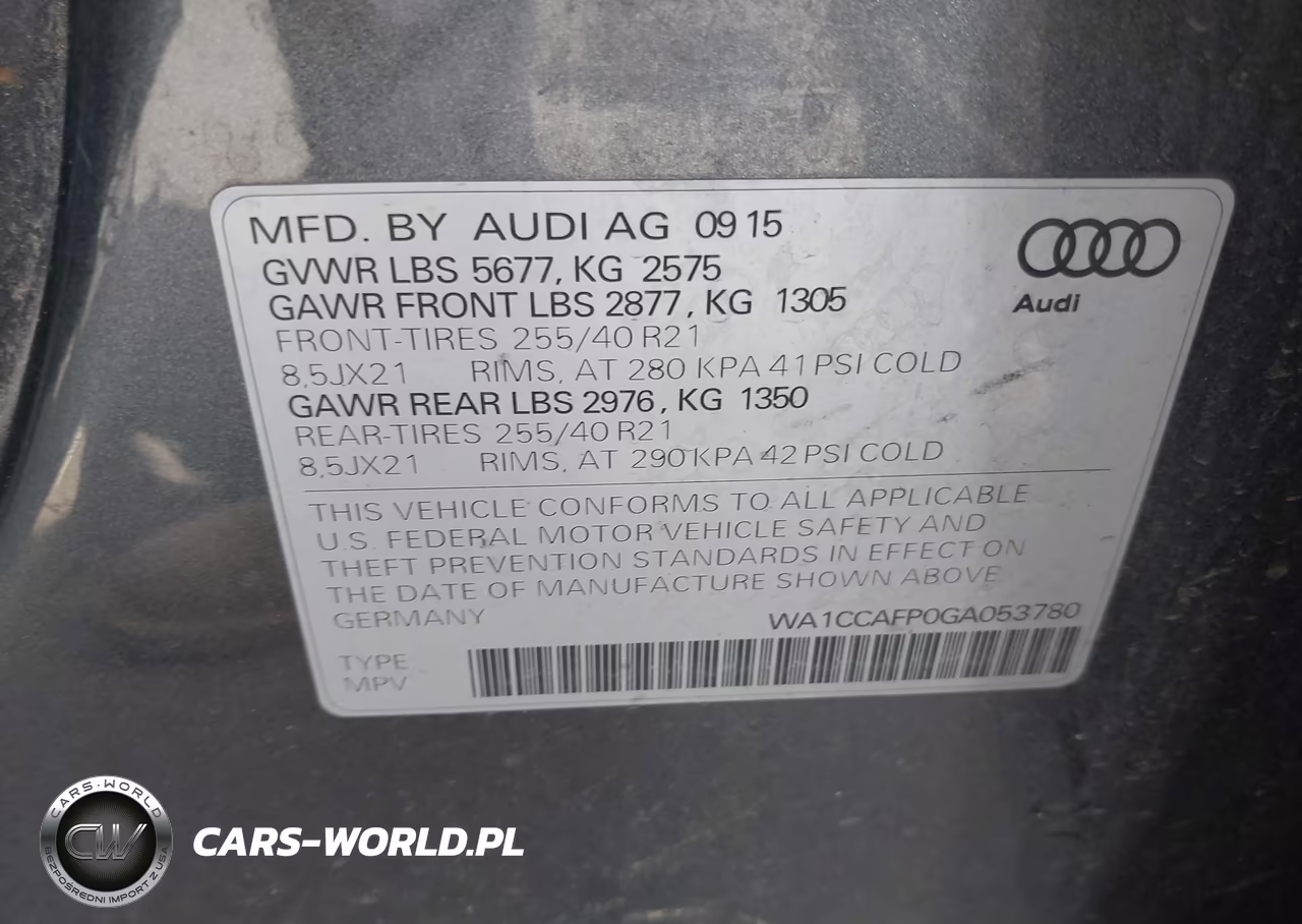 2016 Audi Sq5 3.0T Premium Plus VIN:WA1CCAFP0GA053780 - 9