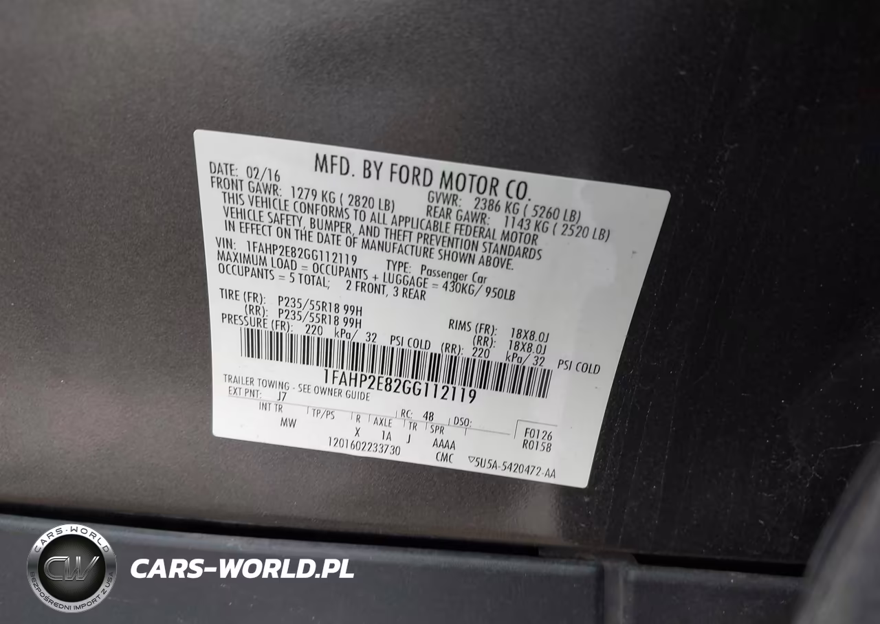 2016 Ford Taurus Sel VIN:1FAHP2E82GG112119 - 9