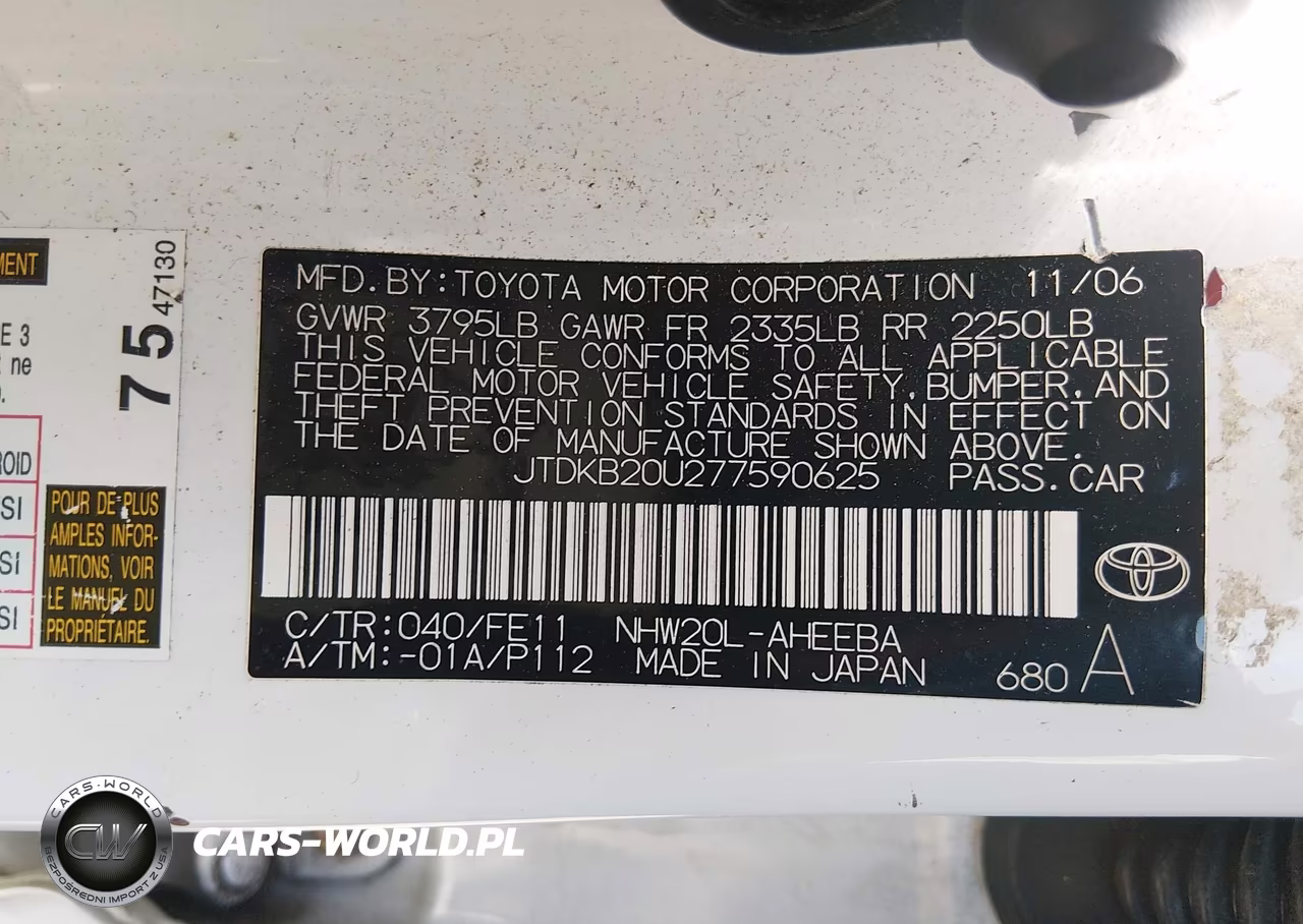 2007 Toyota Prius VIN:JTDKB20U277590625 - 9