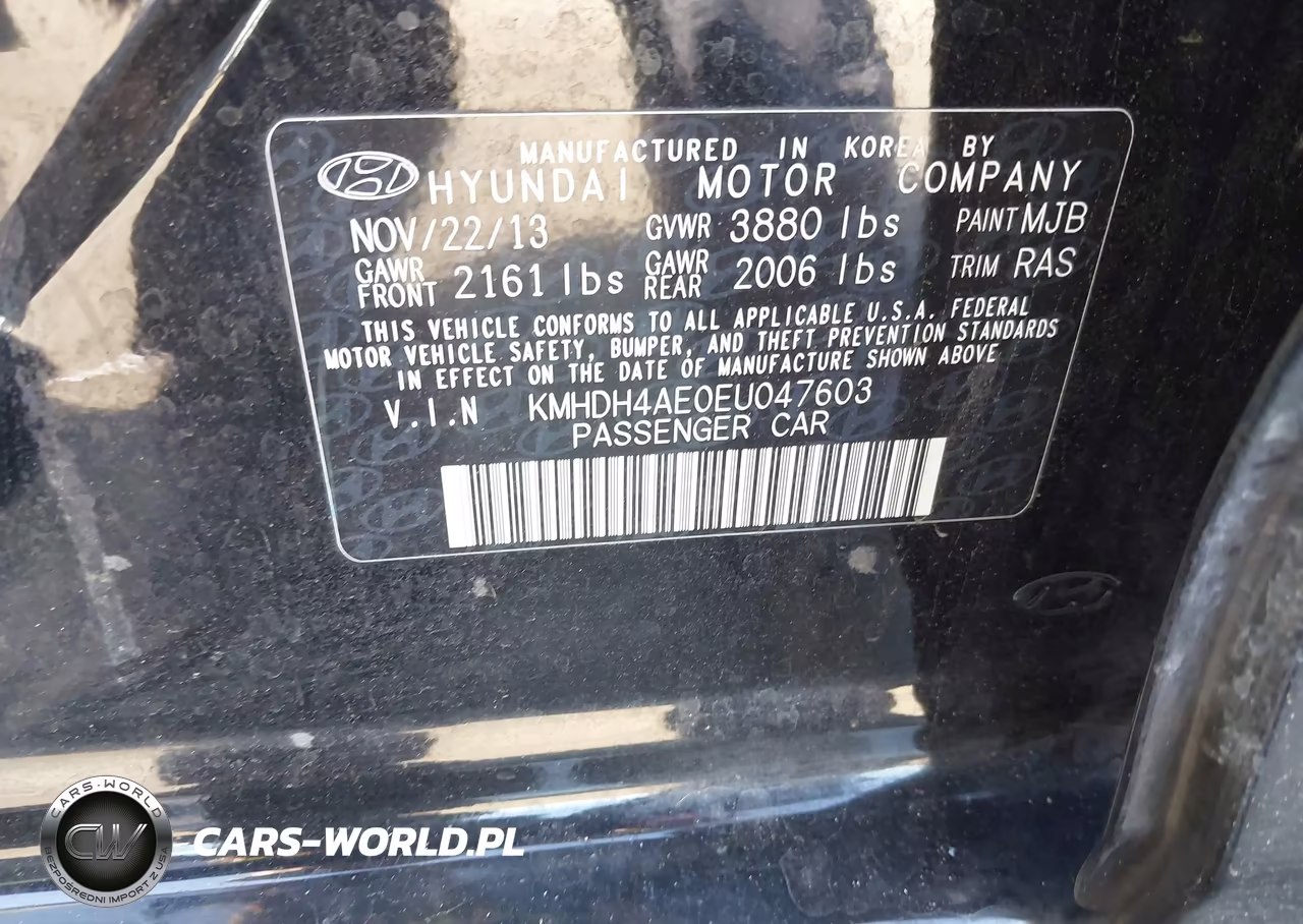 2014 Hyundai Elantra Se VIN:KMHDH4AE0EU047603 - 9