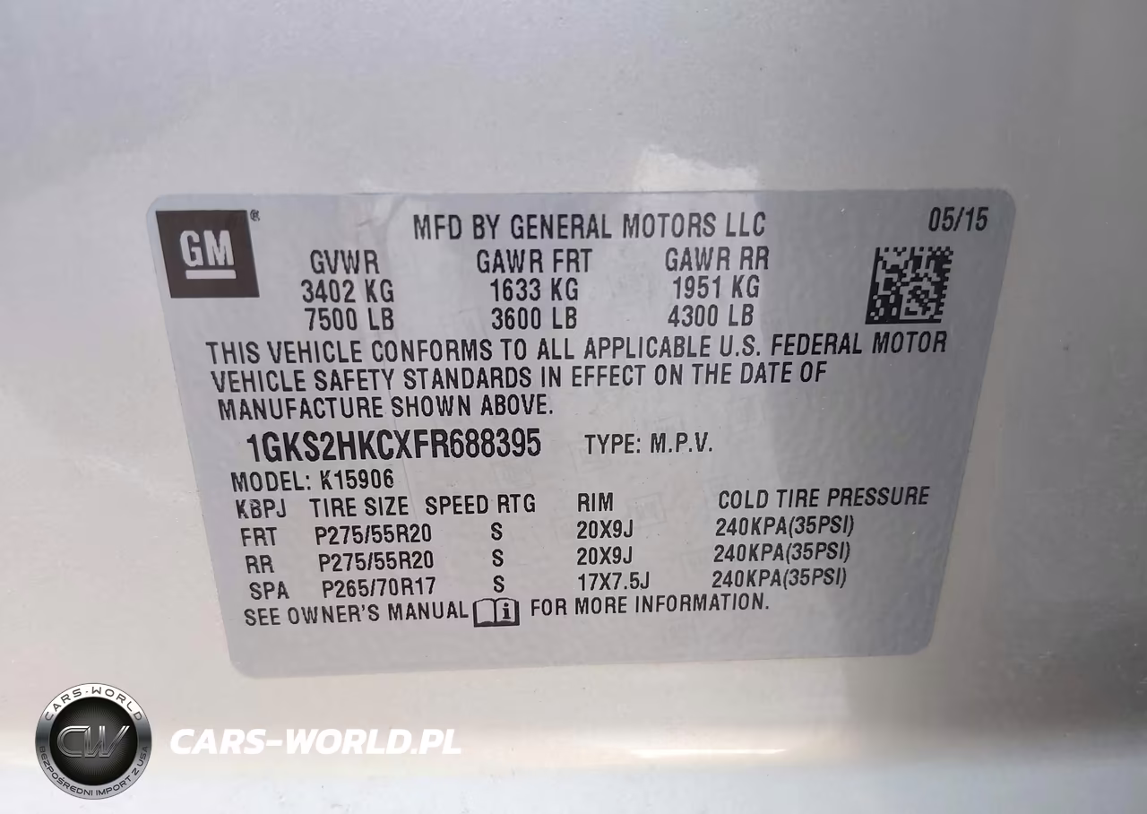 2015 GMC Yukon Xl 1500 Slt VIN:1GKS2HKCXFR688395 - 9