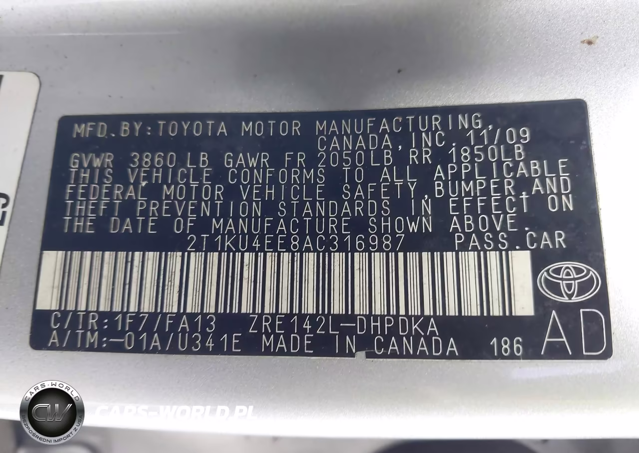 2010 Toyota Matrix VIN:2T1KU4EE8AC316987 - 9