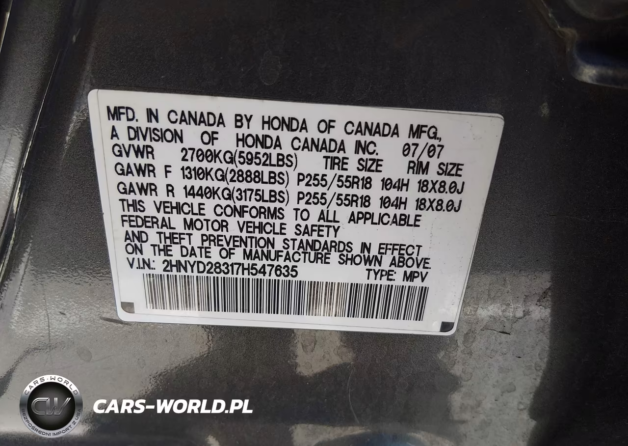 2007 Acura Mdx Technology Package VIN:2HNYD28317H547635 - 9