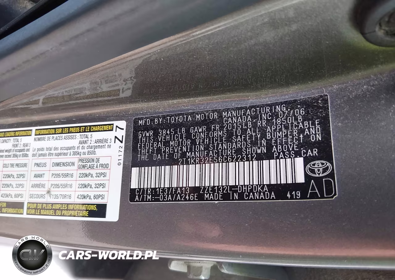 2006 Toyota Matrix VIN:2T1KR32E56C622312 - 9