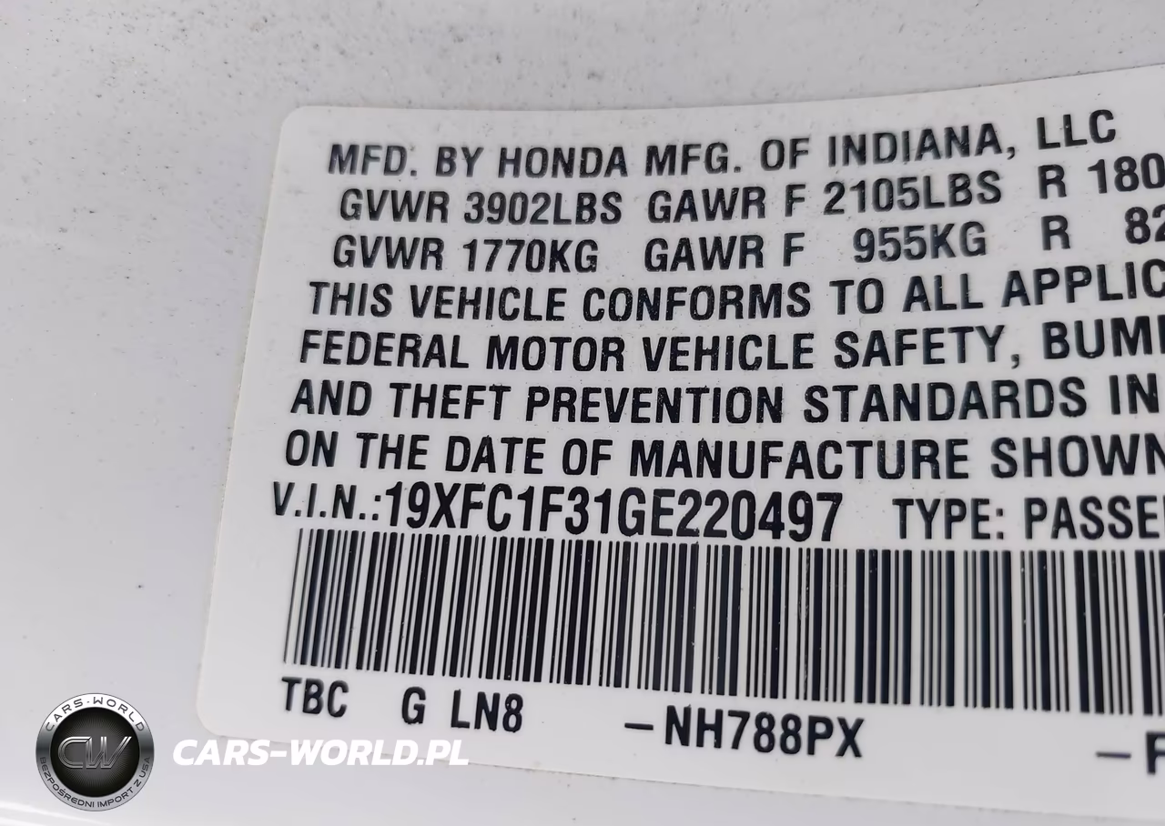 2016 Honda Civic Ex-T VIN:19XFC1F31GE220497 - 9