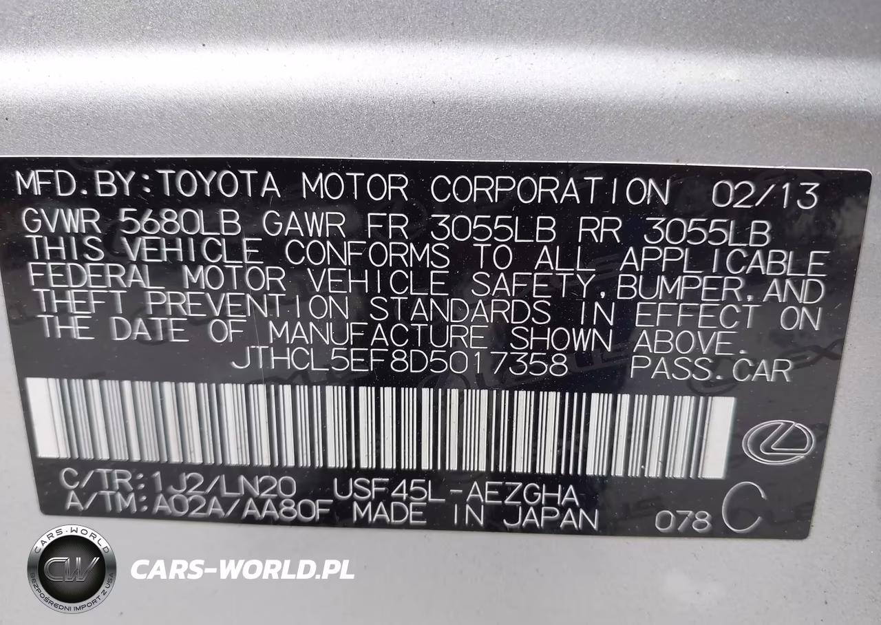 2013 Lexus Ls 460 VIN:JTHCL5EF8D5017358 - 9