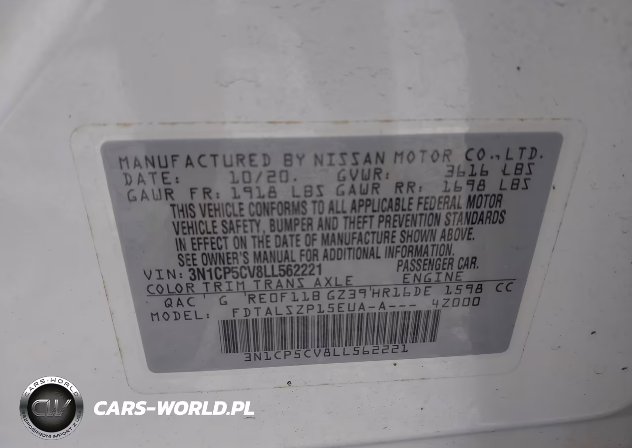 2020 Nissan Kicks Sv Xtronic Cvt VIN:3N1CP5CV8LL562221 - 9