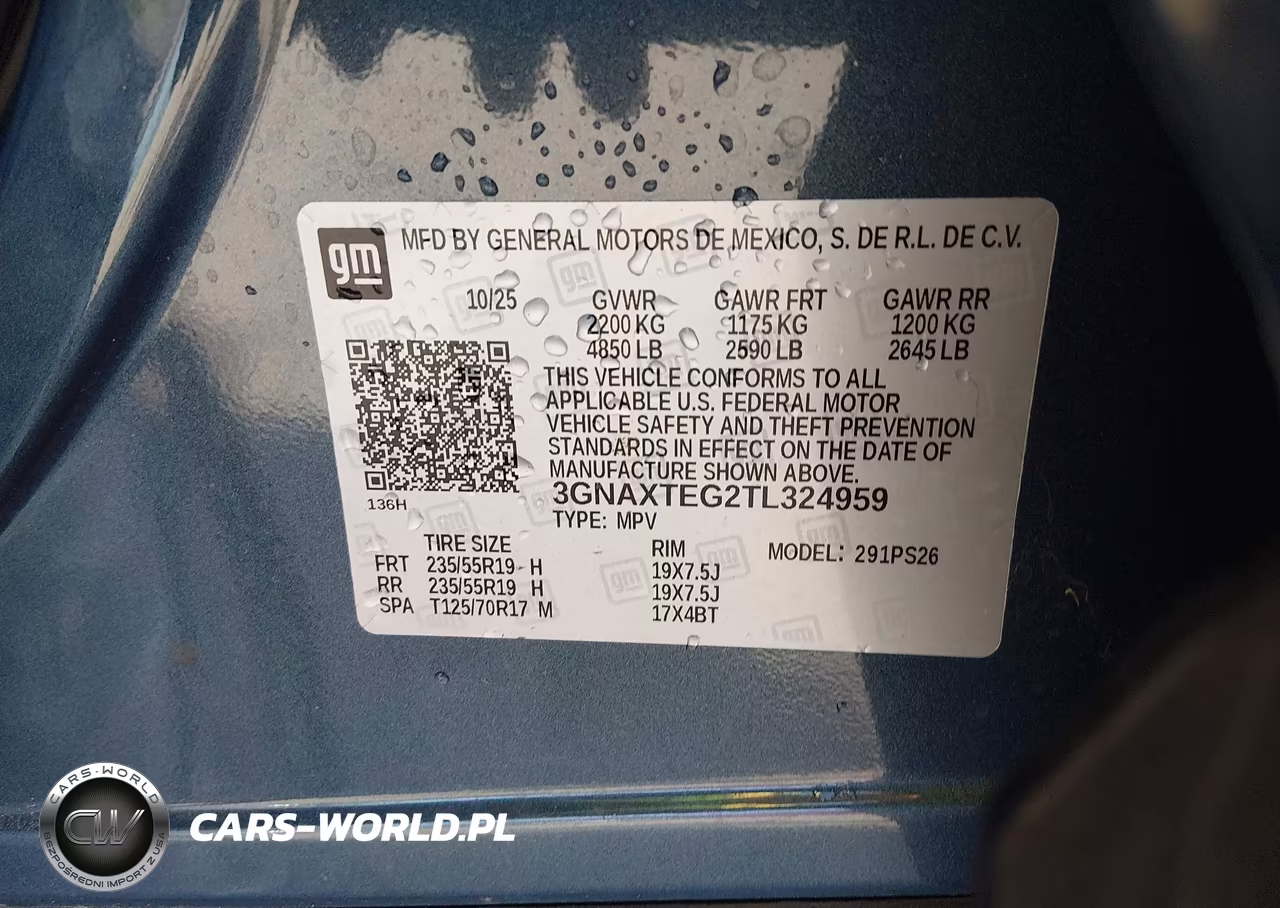 2026 Chevrolet Equinox Awd Rs VIN:3GNAXTEG2TL324959 - 9