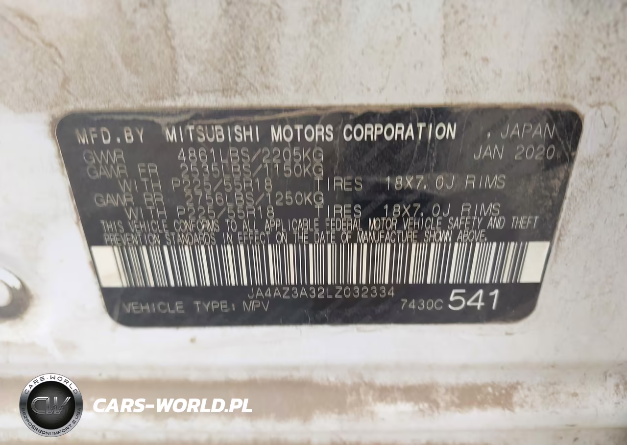 2020 Mitsubishi Outlander Sel 2.4 S-Awc VIN:JA4AZ3A32LZ032334 - 9