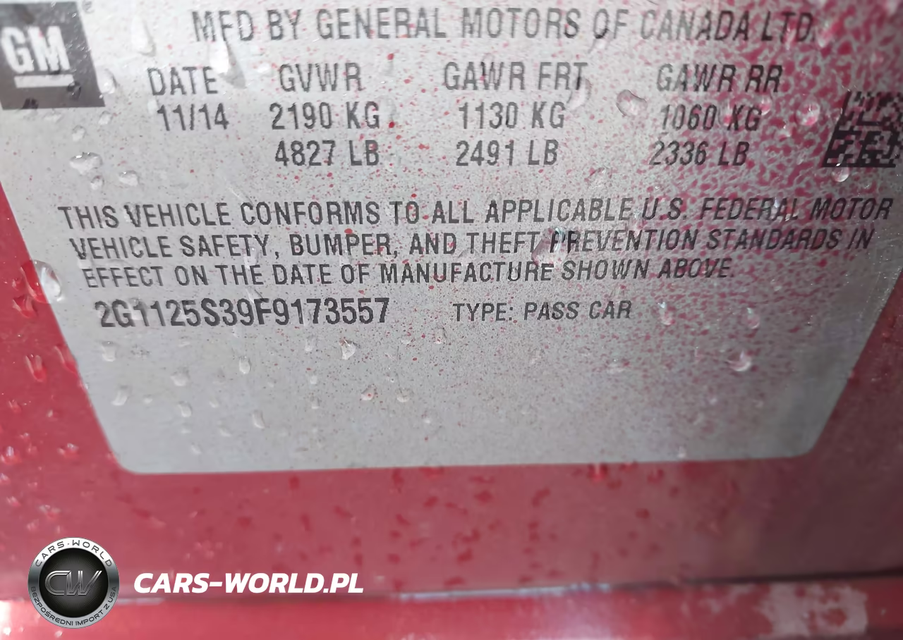 2015 Chevrolet Impala 2Lt VIN:2G1125S39F9173557 - 9